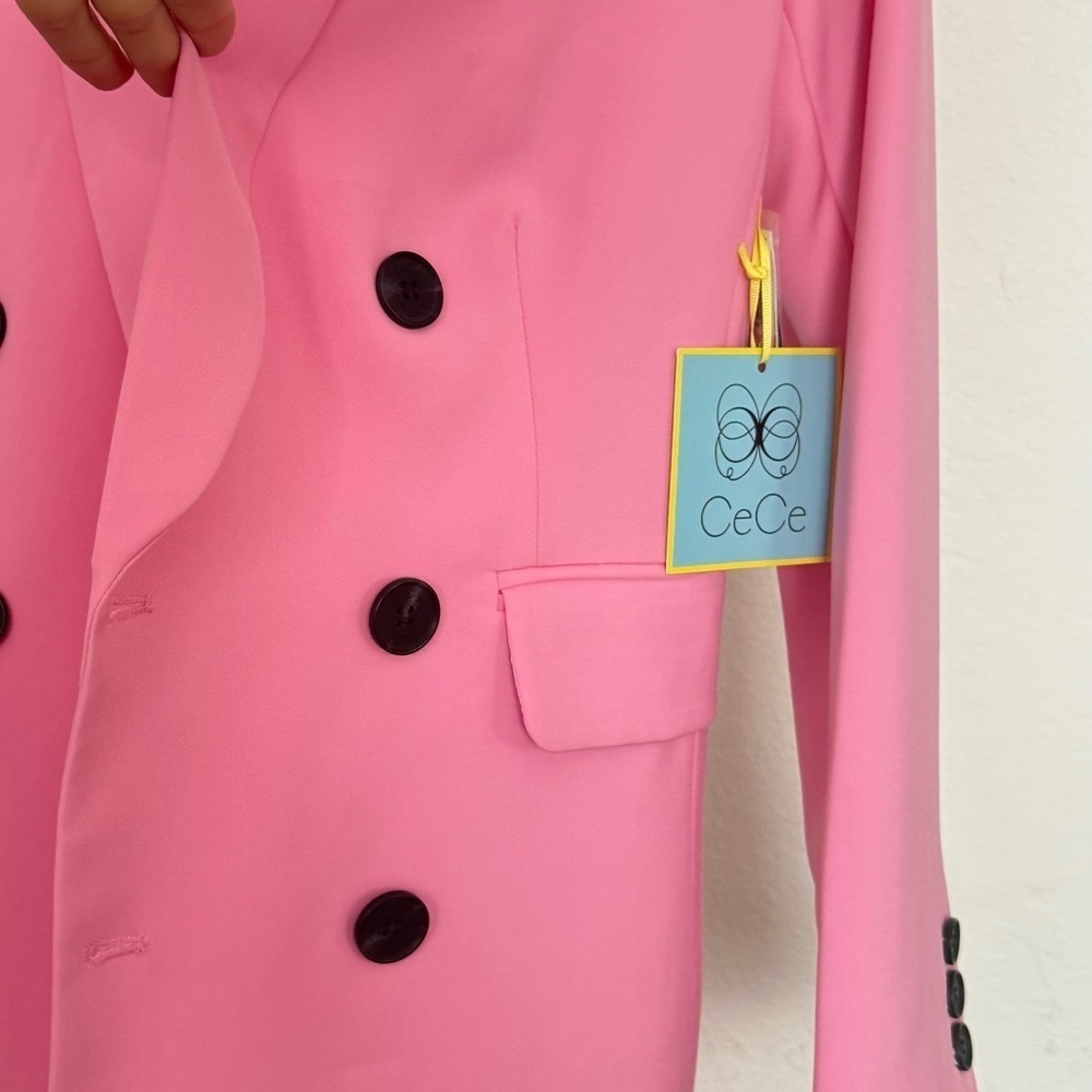 CeCe, pink, blazer, jacket Long Sleeve Double finished | Size 2 - Picture 4 of 9